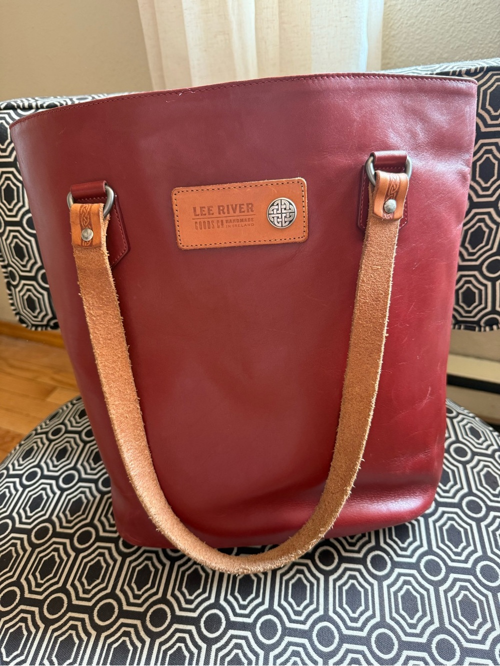Lee River Celtic Heavy Leather Tote Large